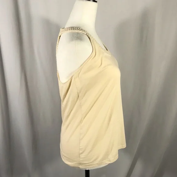 Lauren LRL Beige Cotton Racerback Tank Medium/Small - Picture 4 of 7